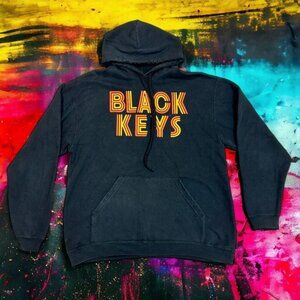 Tultex Hoodie The Black Keys Black Sweatshirt Pullover Men's Size L